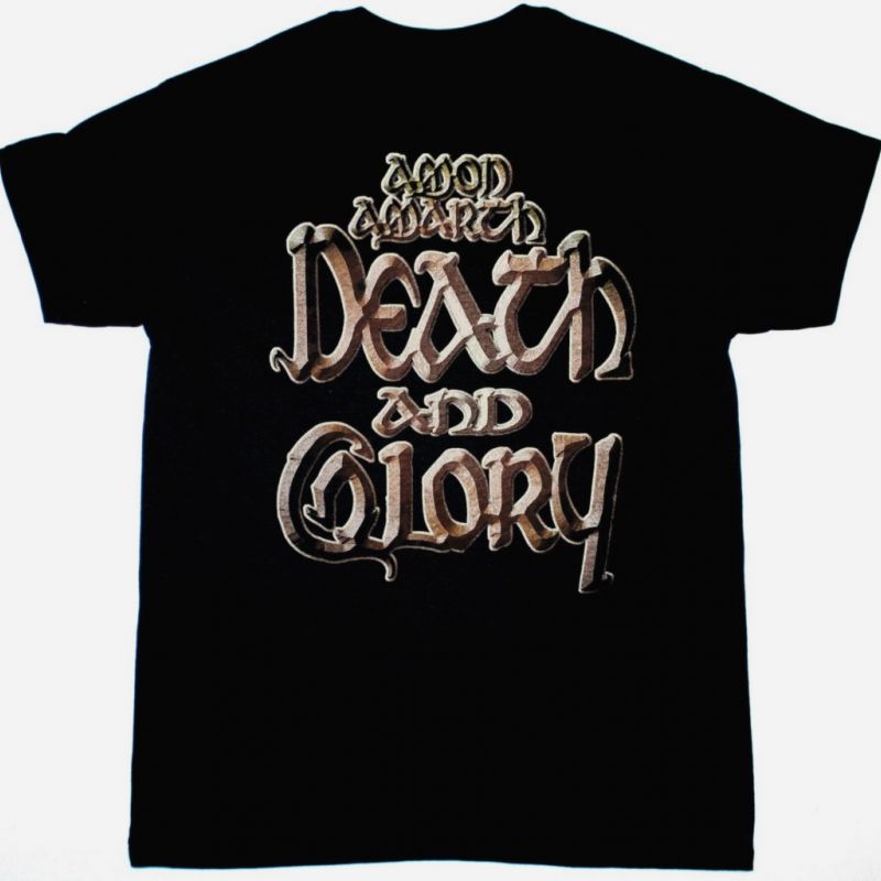 AMON AMARTH DEATH AND GLORY NEW BLACK T-SHIRT