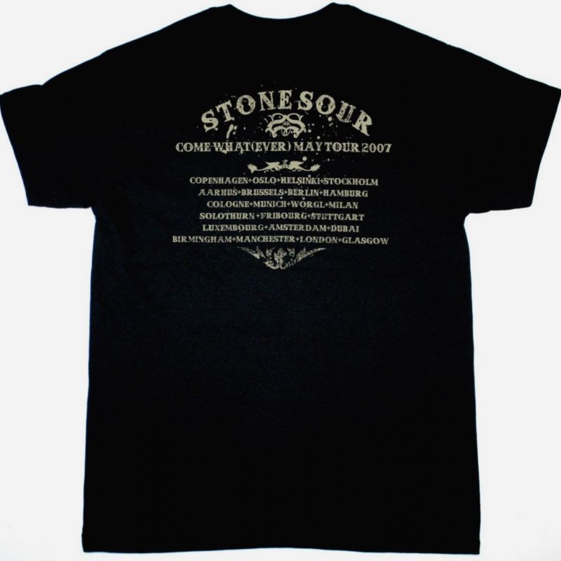 STONE SOUR COME WHATEVER MAY TOUR 2007 NEW BLACK T-SHIRT