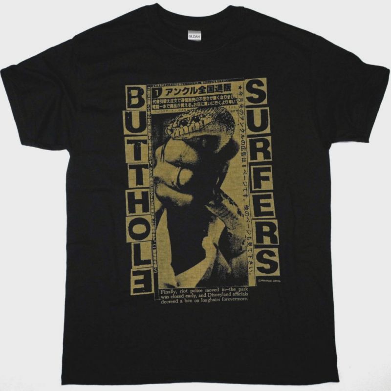 BUTTHOLE SURFERS Tシャツ　Black rubberwear Vintage Butthole Surfers T-shirt •••100% Authentic