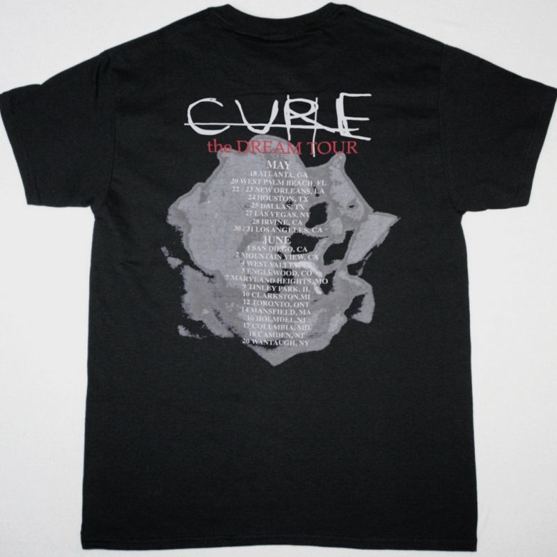 THE CURE DREAM TOUR NEW BLACK T-SHIRT
