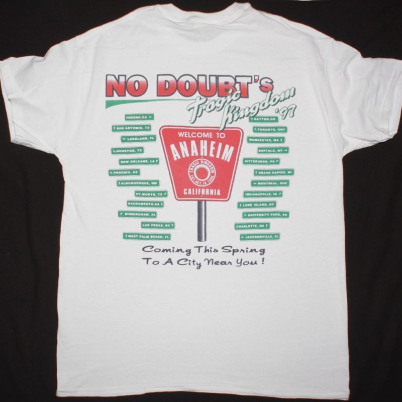 NO DOUBT TRAGIC KINGDOM TOUR 97 NEW WHITE T-SHIRT