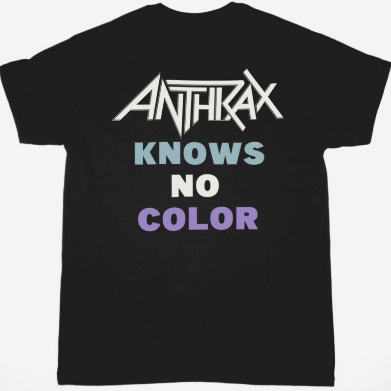 ANTHRAX SOUND OF WHITE NOISE KNOWS NO COLOR TOUR NEW BLACK T-SHIRT