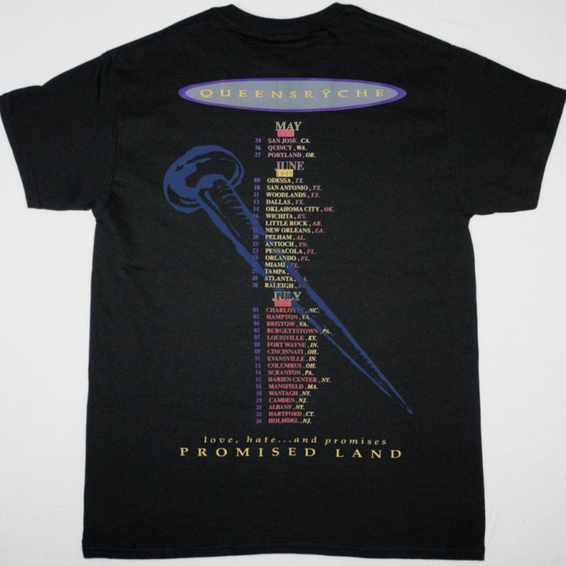 QUEENSRYCHE PROMISED LAND TOUR NEW BLACK T-SHIRT