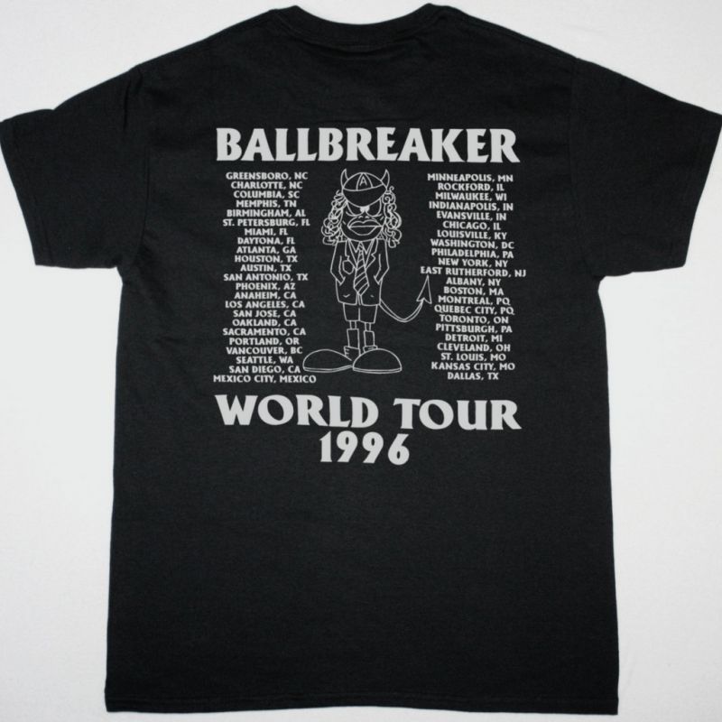 AC DC BALLBREAKER TOUR 1996 AC/DC NEW BLACK T-SHIRT