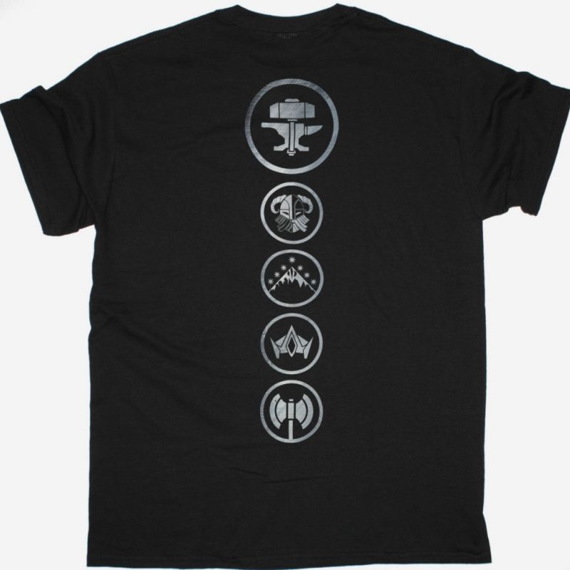 WIND ROSE DWARF NEW BLACK T SHIRT