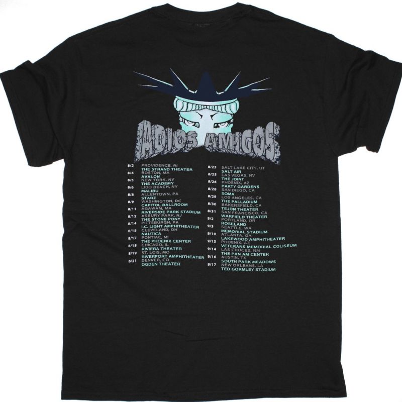 RAMONES ADIOS AMIGOS TOUR 96 NEW BLACK T-SHIRT