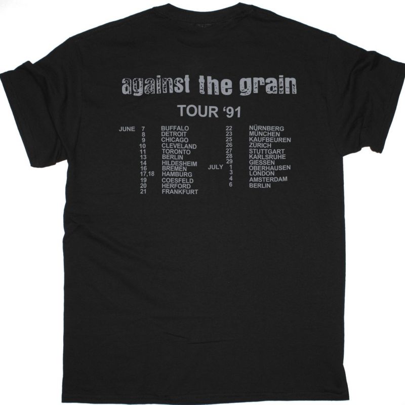 BAD RELIGION AGAINST THE GRAIN WORLD 1991 TOUR NEW BLACK T SHIRT