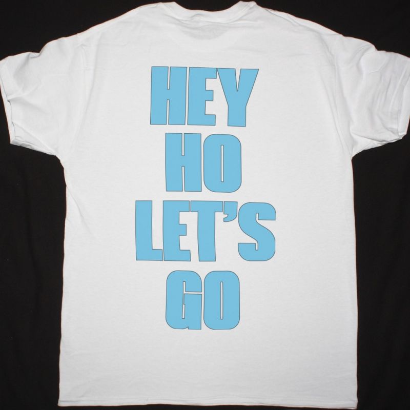 RAMONES ROCKAWAY BEACH HEY HO LET S GO NEW WHITE T-SHIRT