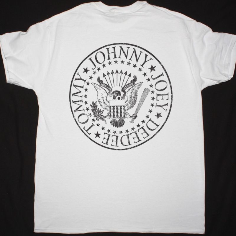 RAMONES BAND NEW WHITE T-SHIRT