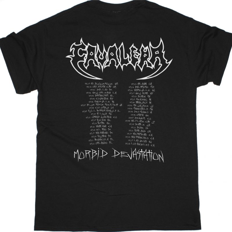 CAVALERA MORBID DEVASTATION 2023 TOUR DATE NEW BLACK T SHIRT