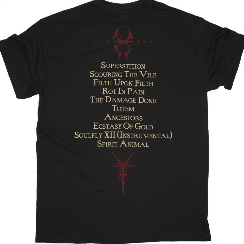 SOULFLY TOTEM TRACKLIST NEW BLACK T-SHIRT