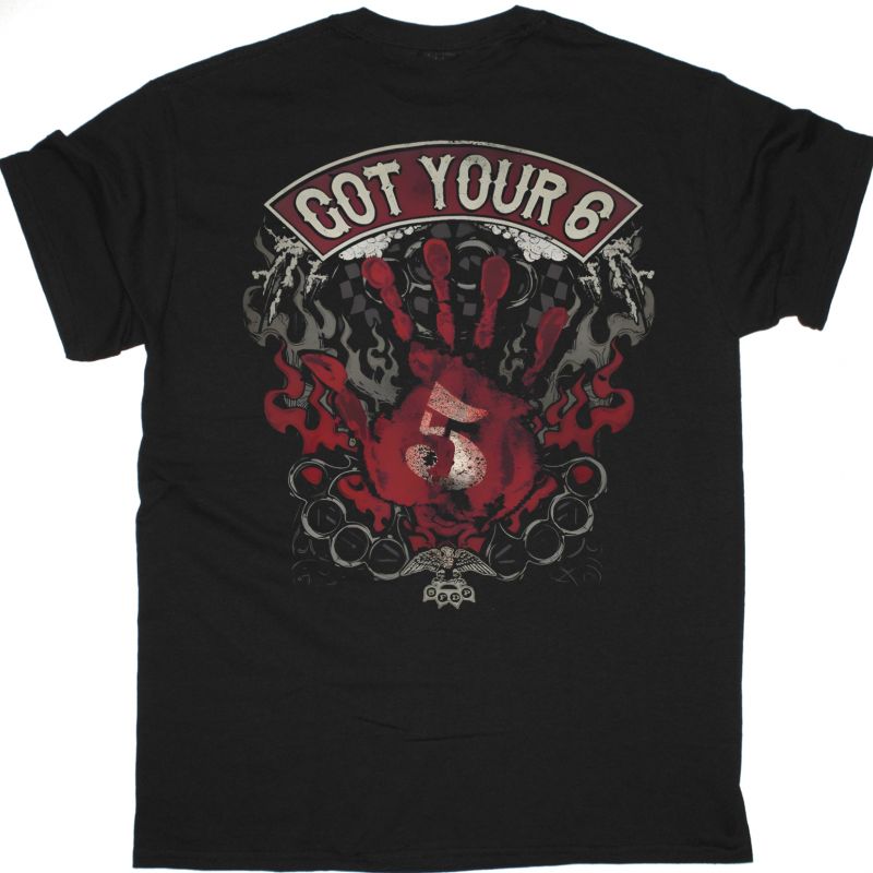 FIVE FINGER DEATH PUNCH BIKER SKULLY NEW BLACK T-SHIRT