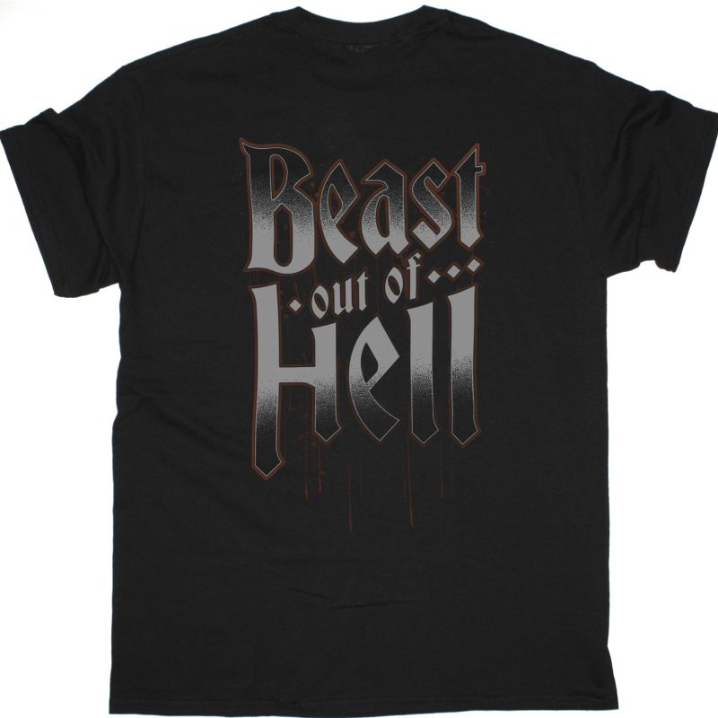 BEAST IN BLACK BEAST OUT OF HELL NEW BLACK T-SHIRT