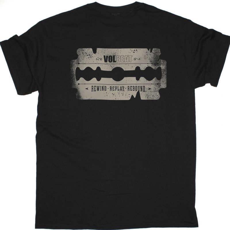 VOLBEAT DISTRESSED LOGO  NEW BLACK T-SHIRT