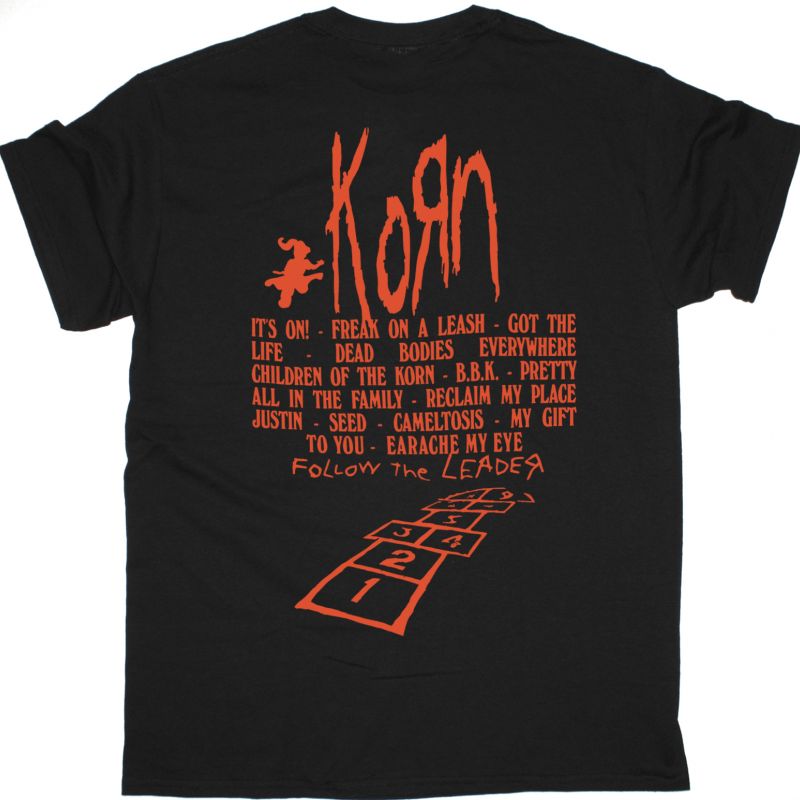 KORN HOPSCOTCH FLAME NEW BLACK T-SHIRT