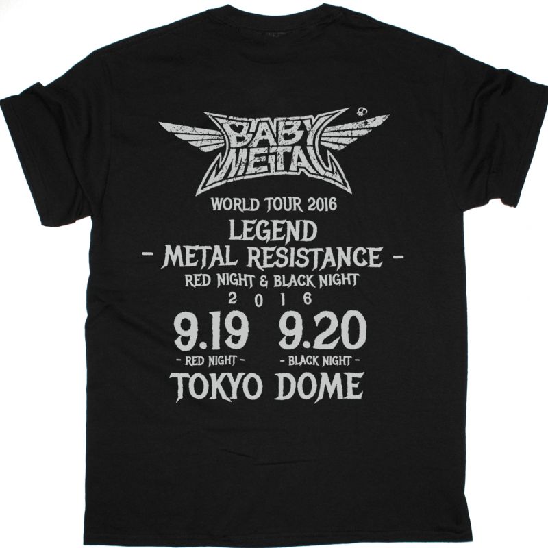 BABYMETAL TOKYO DOME 2016 NEW BLACK T-SHIRT
