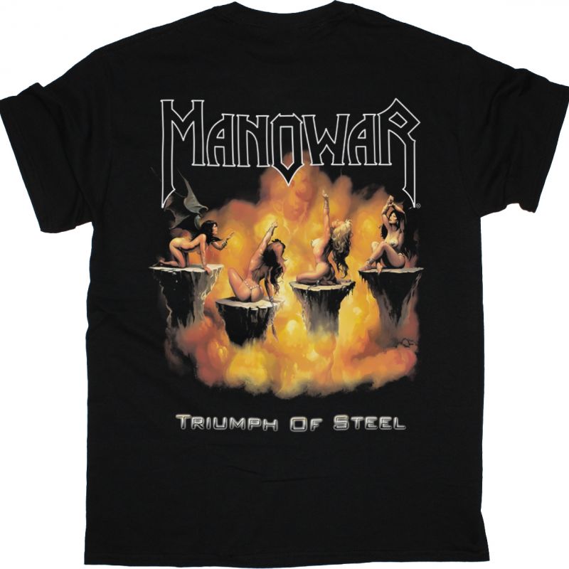 MANOWAR TRIUMPH OF STEEL  NEW BLACK T-SHIRT