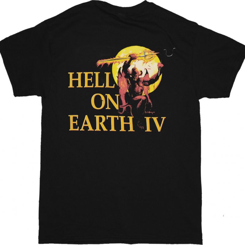 MANOWAR  HELL ON EARTH PART IV NEW BLACK T-SHIRT