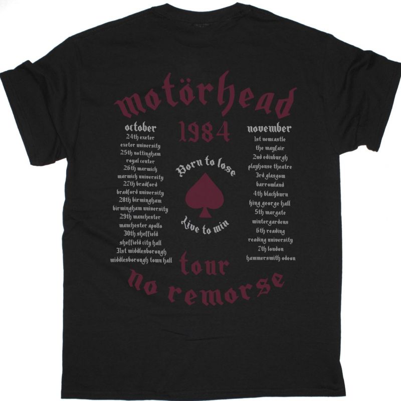 MOTORHEAD NO REMORSE NEW BLACK T-SHIRT