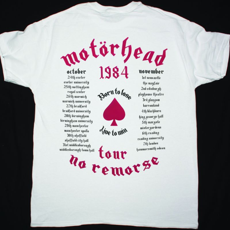 MOTORHEAD NO REMORSE NEW WHITE T-SHIRT