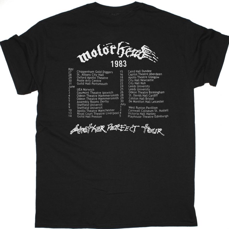 MOTORHEAD ANOTHER PERFECT TOUR NEW BLACK T-SHIRT