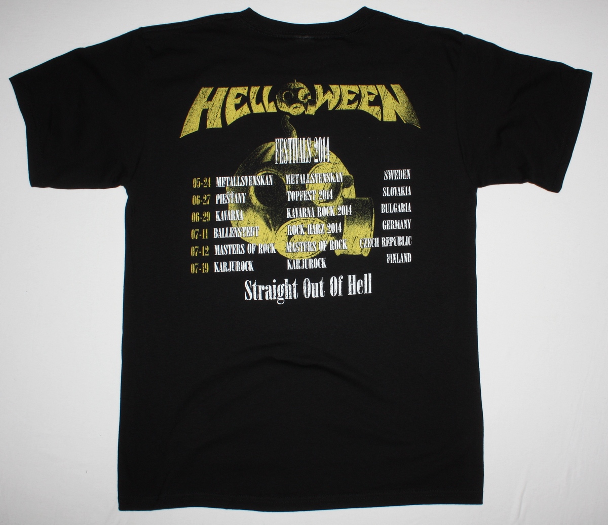 HELLOWEEN STRAIGHT OUT OF HELL  NEW BLACK T-SHIRT