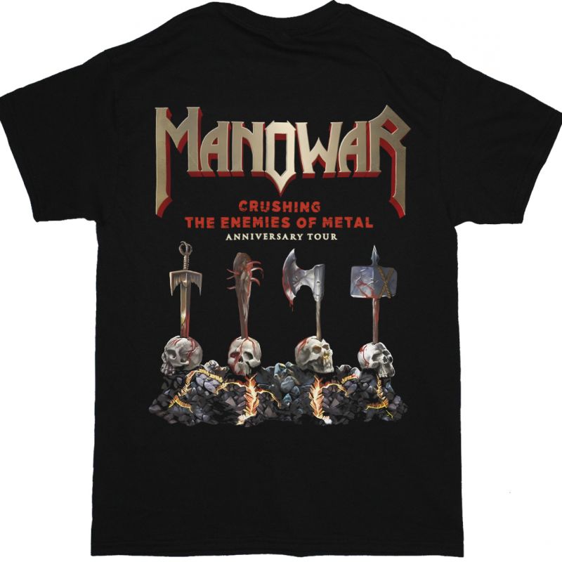 MANOWAR BATTLE HYMNS CRUSHING THE ENEMIES OF METAL NEW BLACK T-SHIRT