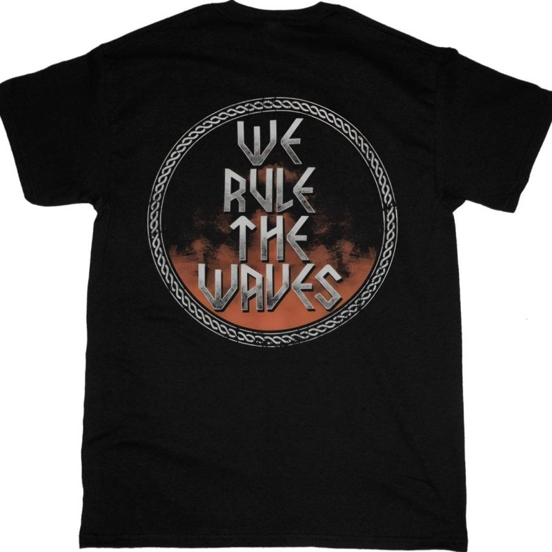 AMON AMARTH WE RULE THE WAVES NEW BLACK T-SHIRT