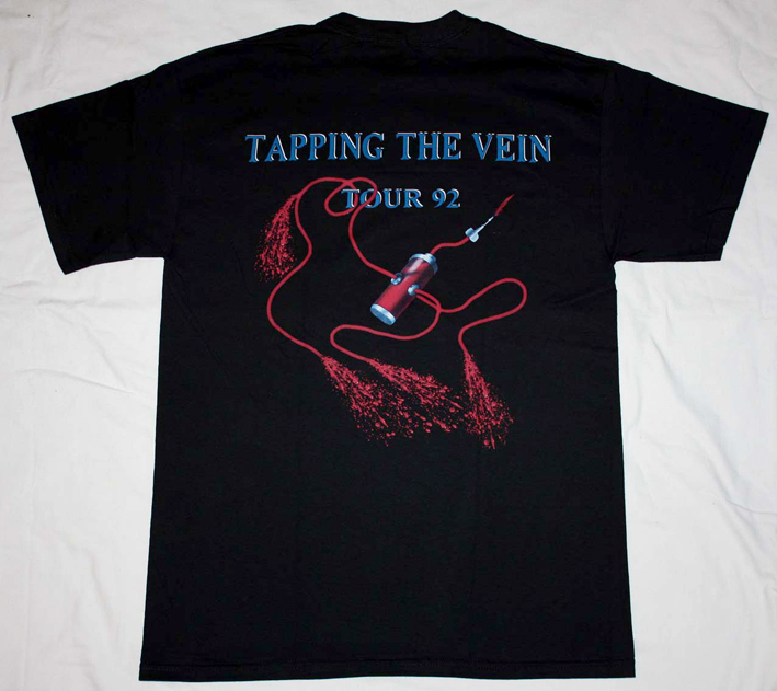 SODOM TAPPING THE VEIN TOUR'92  NEW BLACK T-SHIRT
