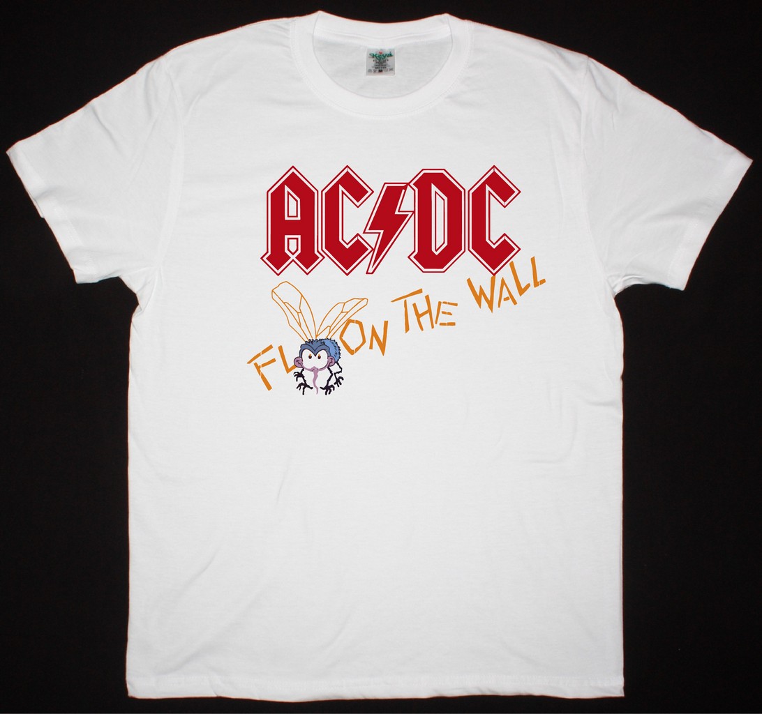 AC DC FLY ON THE WALL 1985 NEW WHITE T-SHIRT - Best Rock T-shirts
