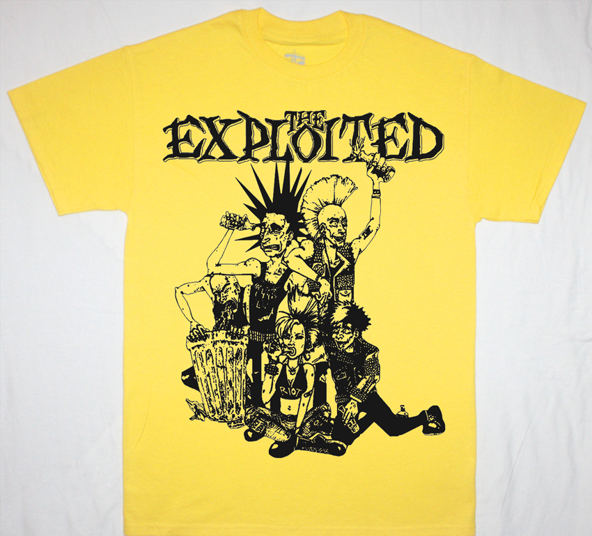 Psykiatri eventyr overgive THE EXPLOITED PUNK CREW PUNK'S NOT DEAD DISCHARGE CASUALTIES NEW YELLOW T- SHIRT - Best Rock T-shirts