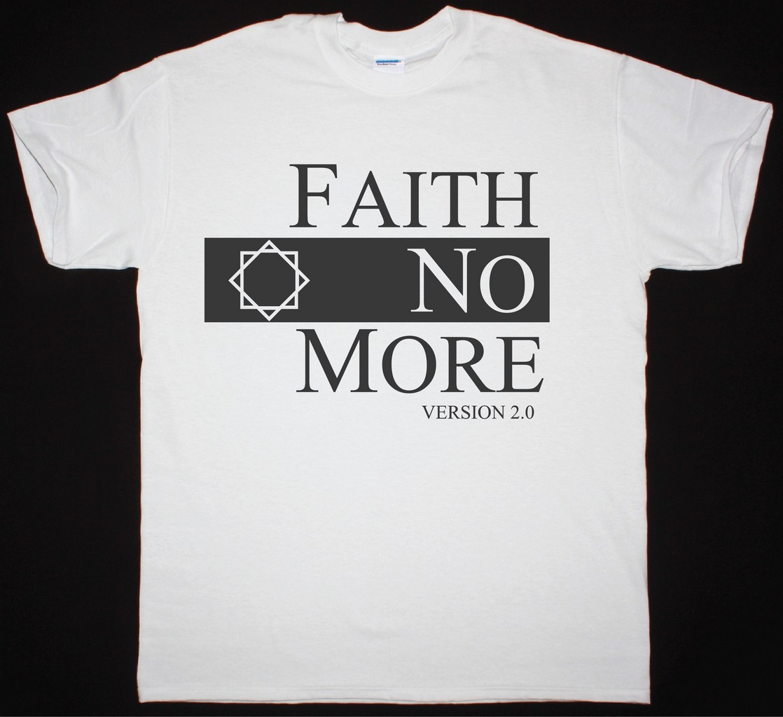 FAITH NO CLASSIC LOGO V2 NEW WHITE T-SHIRT - Rock T-shirts