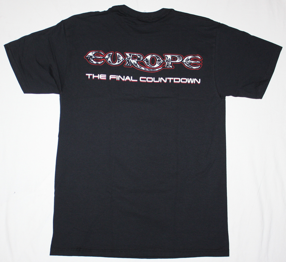 EUROPE THE FINAL COUNTDOWN'86 NEW BLACK T-SHIRT