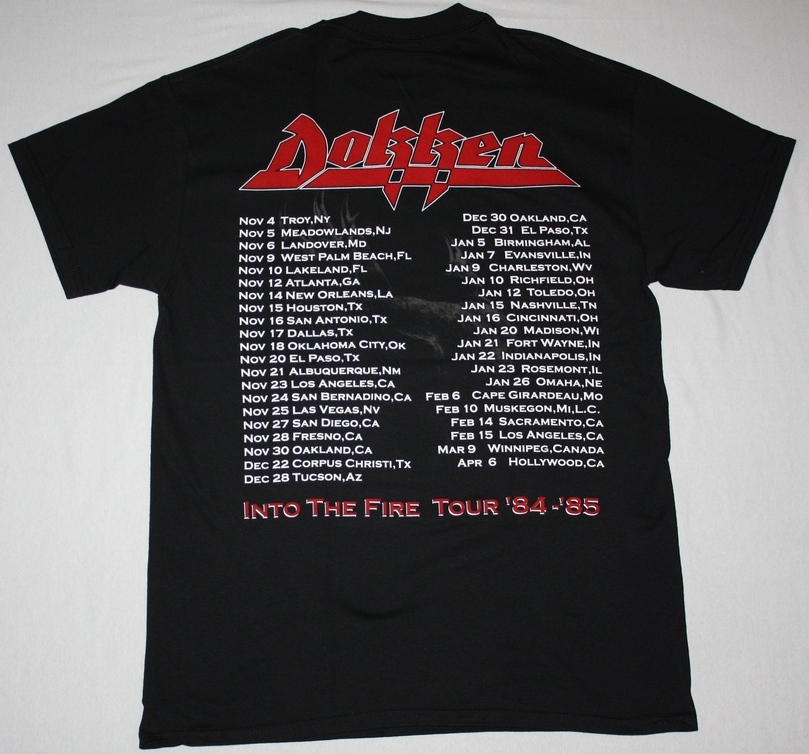 DOKKEN TOOTH AND NAIL NEW BLACK  T-SHIRT