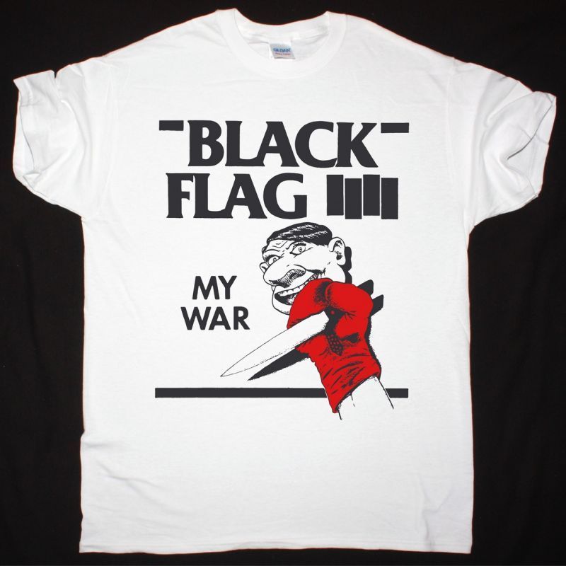 BLACK FLAG MY WAR NEW WHITE  T SHIRT
