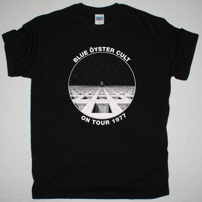 BLUE ÖYSTER CULT ON TOUR 1977 NEW BLACK T-SHIRT - Best Rock T-shirts