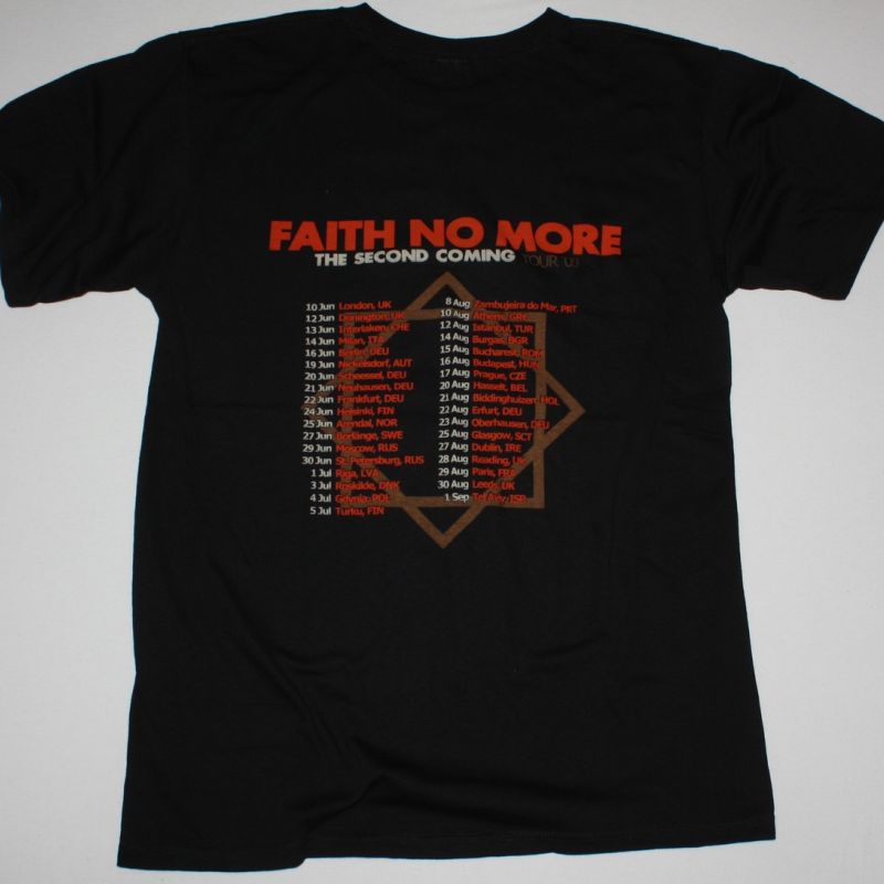FAITH NO MORE THE SECOND COMING TOUR NEW BLACK T-SHIRT