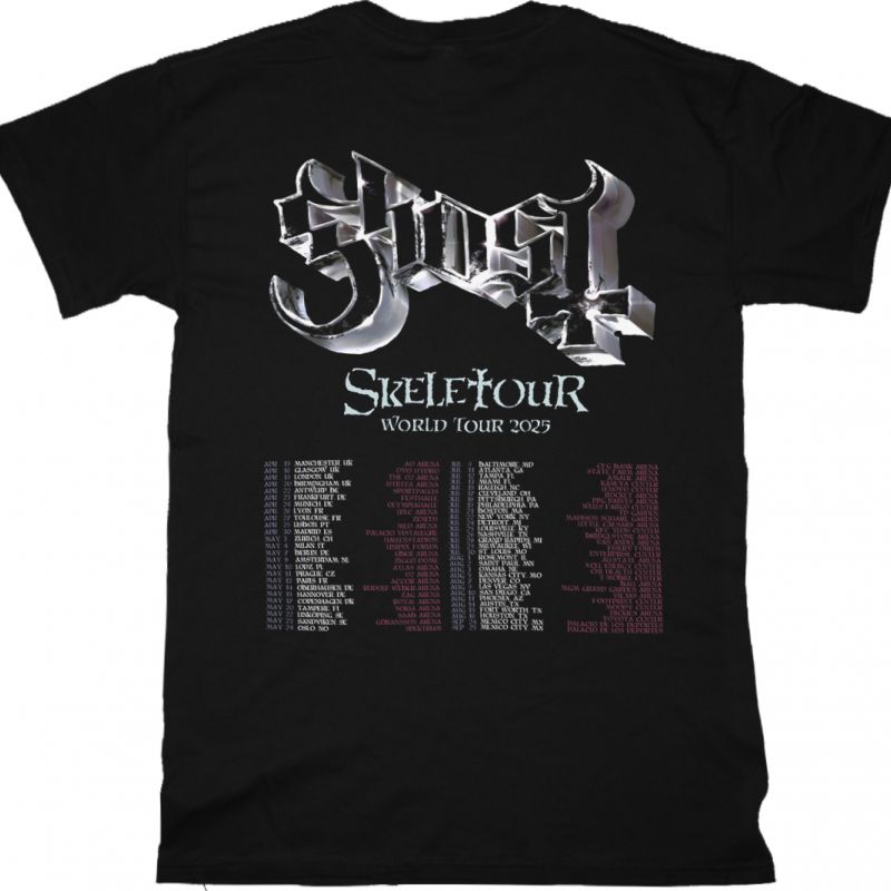 GHOST SKELETOUR NEW BLACK T-SHIRT