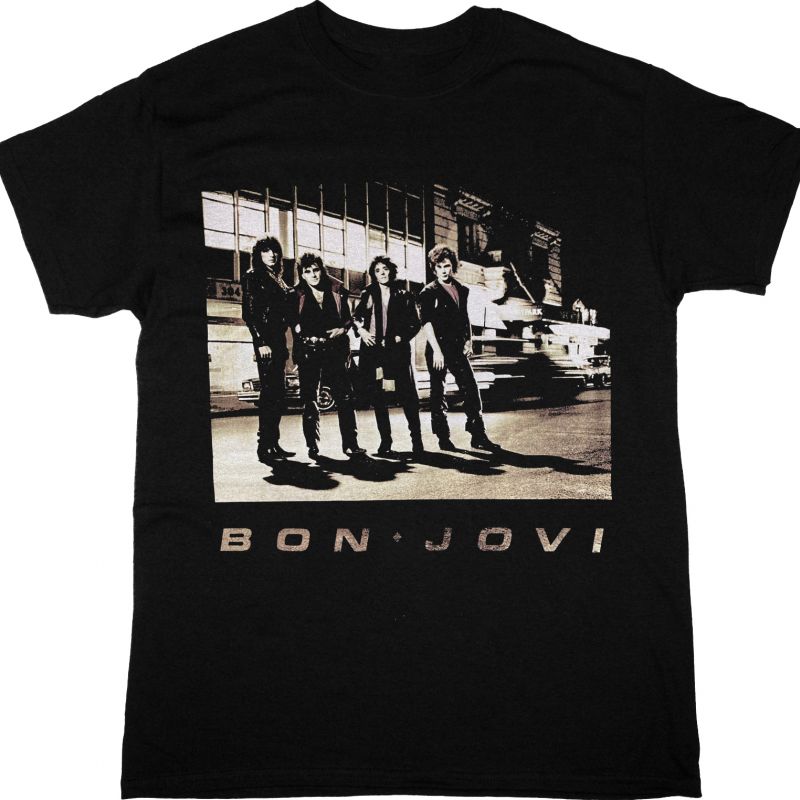 BON JOVI BON JOVI 1984 NEW BLACK T SHIRT