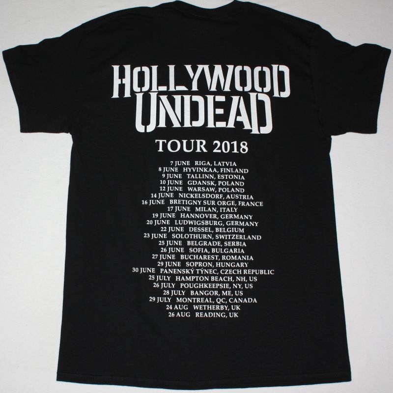 HOLLYWOOD UNDEAD TOUR 2018 NEW BLACK T-SHIRT
