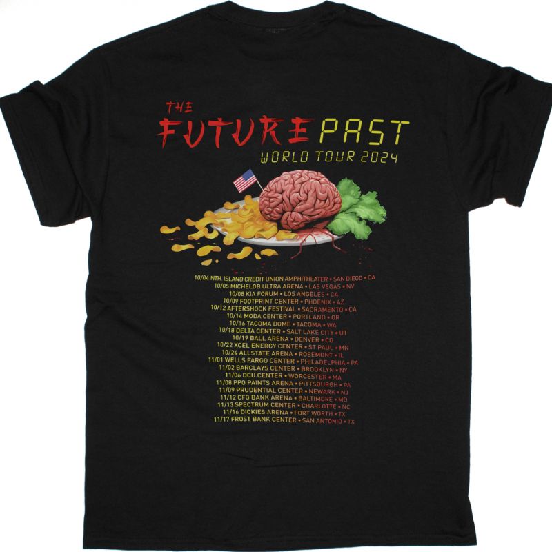 IRON MAIDEN THE FUTURE PAST TOUR 2024 USA NEW BLACK T-SHIRT