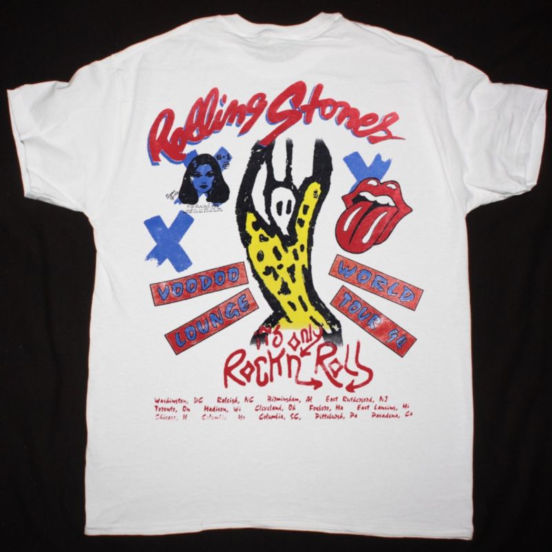 ROLLING STONES VOODOO LOUNGE TOUR NEW WHITE T-SHIRT