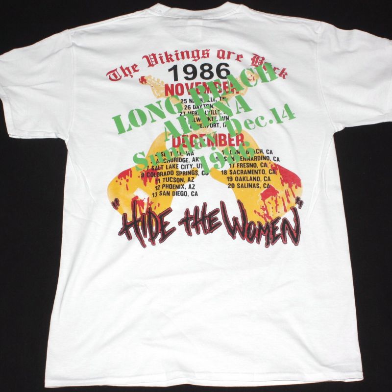 YNGWIE MALMSTEEN TRILOGY WORLD TOUR 1986 NEW WHITE T SHIRT
