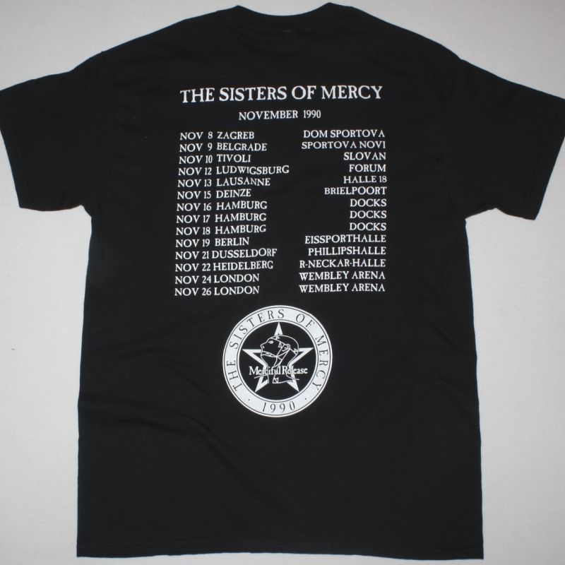 THE SISTERS OF MERCY BAND TOUR 1990 NEW BLACK T-SHIRT - Best Rock 