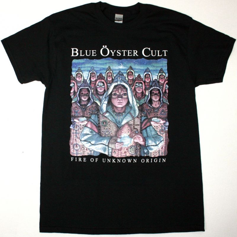 XL M Blue Oyster Cult L XXL Fire of Unknown Origin T-Shirt S 