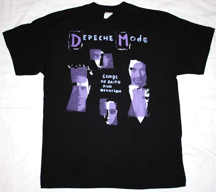 DEPECHE MODE SONGS OF FAITH AND DEVOTION NEW WAVE SYNTHPOP NEW BLACK T ...