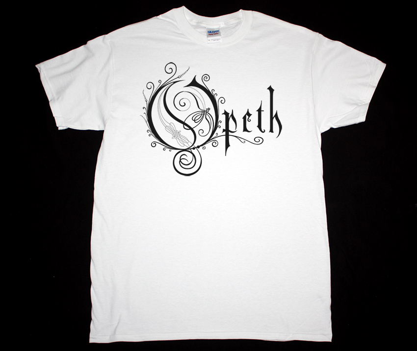 OPETH LOGO PROGRESSIVE METAL DEATH METAL WHITE T SHIRT Best Rock T shirts