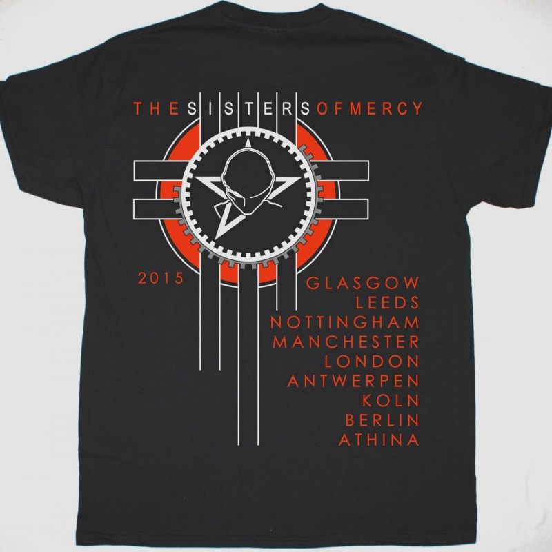 THE SISTERS OF MERCY 2015 TOUR NEW BLACK T-SHIRT