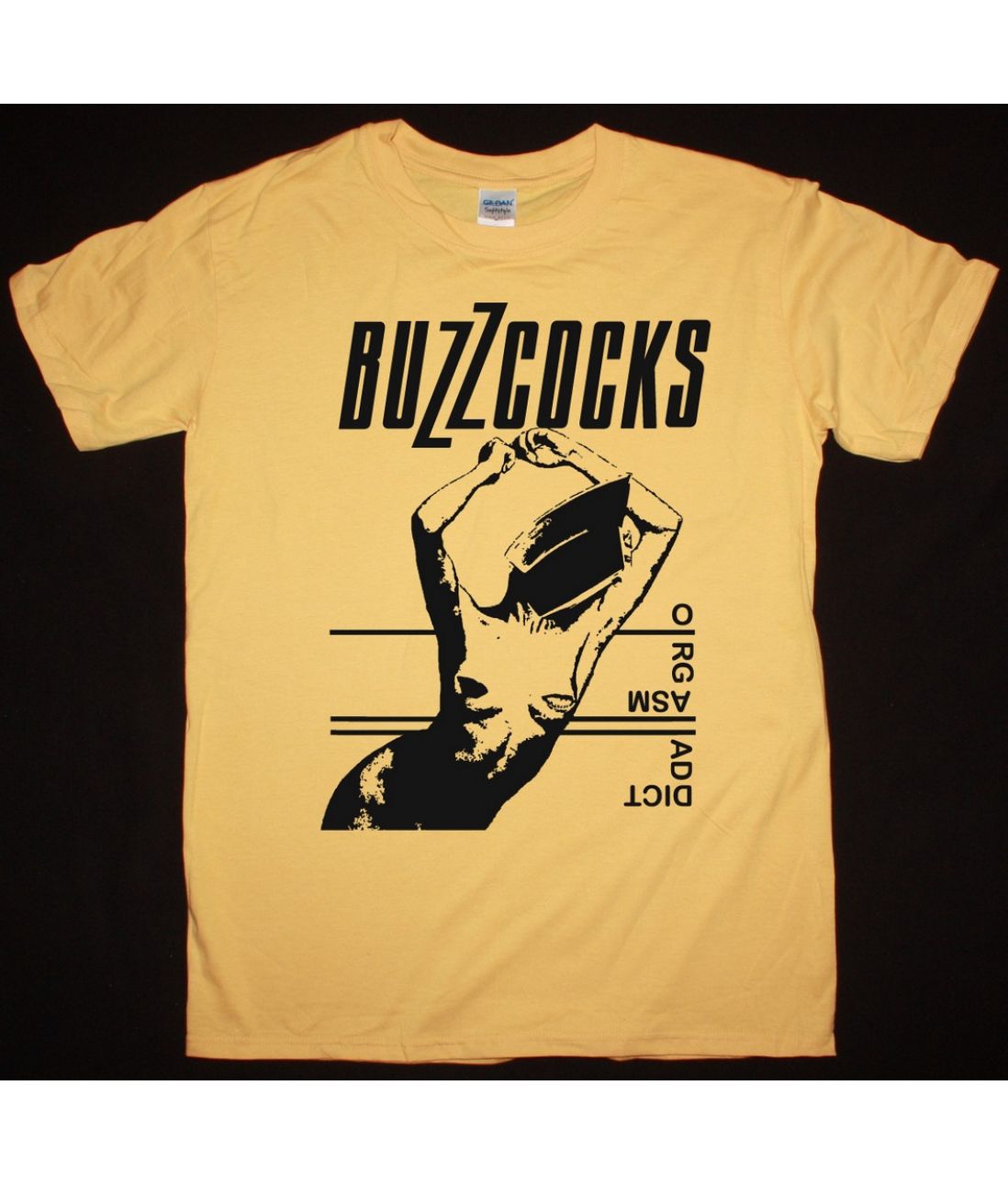 En god ven Eftermæle Uregelmæssigheder BUZZCOCKS ORGASM ADDICT NEW YELLOW T SHIRT - Best Rock T-shirts