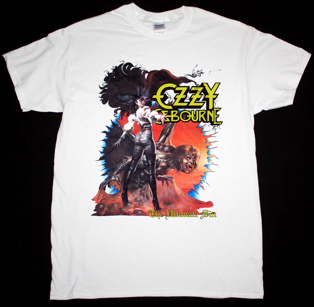 OZZY OSBOURNE THE ULTIMATE SIN NEW WHITE T SHIRT